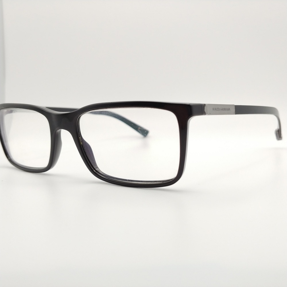 Dolce and Gabbana Eyeglasses Men Black Rectangular Frames Only DG3211